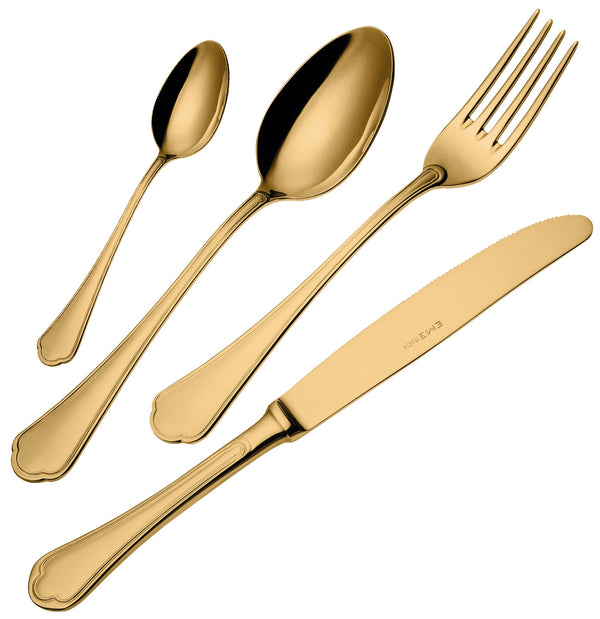 acquista 24-teiliges Besteckset aus Edelstahl 18/10 PVD Eme Domus Gold