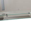 Specchio Bagno 50x15,1x70 cm con Luce LED Mensola e Struttura in Alluminio