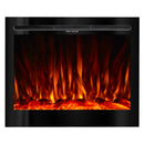 Camino Elettrico da Incasso 63,3x77,1x14,17 cm Effetto Fiamma 1500W Colorado Nero