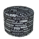 Pouf Puff Puf Tondo 50x40cm Big City Nero Avalli