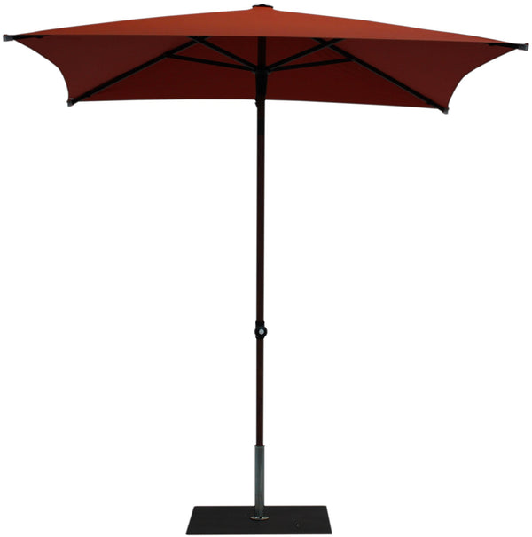 Ombrellone da Giardino 2x2 m Palo Ø38 mm in Alluminio Effetto Legno Tessuto Olefin Trend Wood Terracotta online