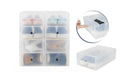 Set 5 Scatole per Scarpe 33x21x12 cm Contenitore Organizzatore Salvaspazio Trasparenti