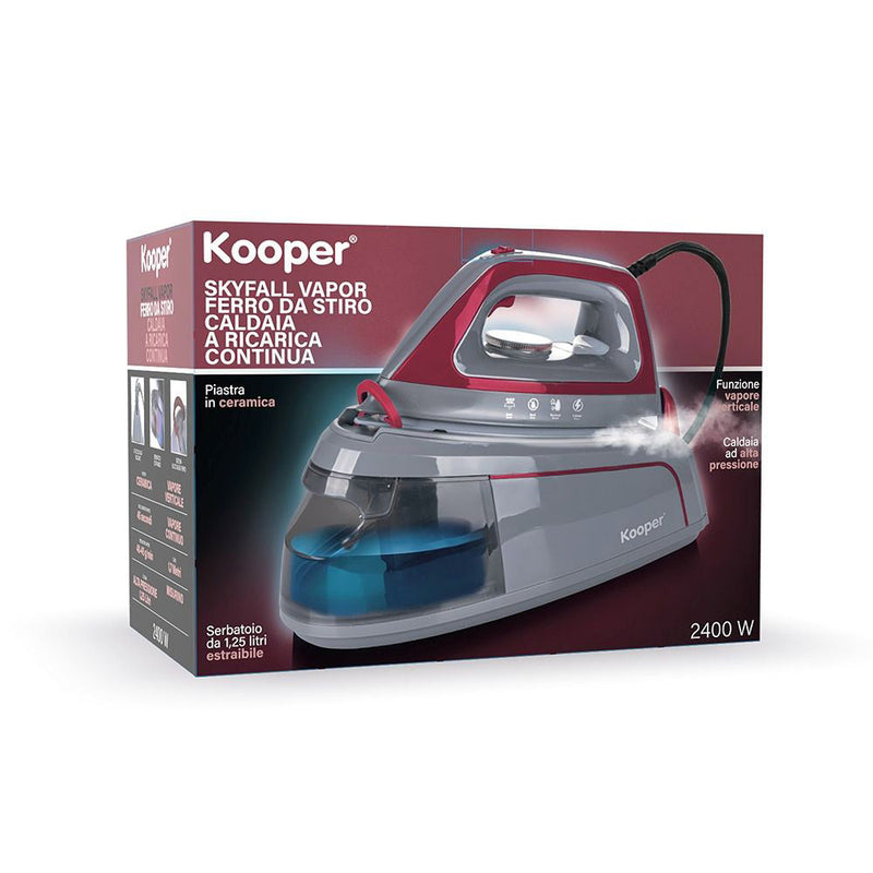 Ferro da Stiro con Caldaia 1,25 Litri 2400W Kooper  Rosso