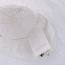 Puntale led tessuto bambolina argento cm 6x14xh30