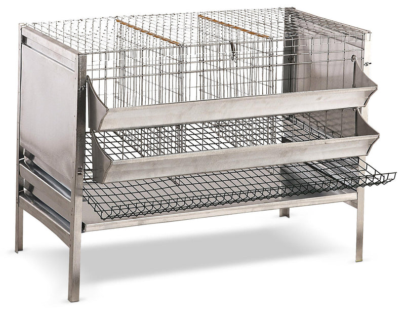 Gabbia Rurale per Galline Ovaiole in Lamiera e Rete Zincata 97x78x75 cm Rocila