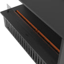 Camino a Vapore Elettrico Bifacciale Angolare a Sinistra 120x50x40 cm Invapo Corner L1200 con Ricarica Automatica Nero      