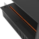 Camino a Vapore Elettrico Bifacciale Angolare a Sinistra 120x50x40 cm Invapo Corner L1200 con Ricarica Automatica Nero      