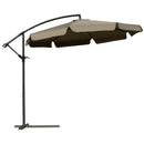 Ombrellone da Giardino a Braccio Ø265x265A cm in Metallo e Poliestere Caffè   