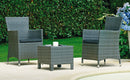 Tavolino da Giardino 45x45 cm in Wicker Vorghini Ravenna Grigio