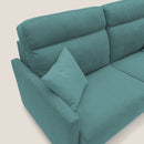 Divano Letto 2 Posti 156x102x97 cm in Tessuto Petrolio