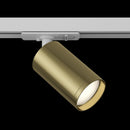 Faretto per Sistema Illuminazione Binario 50W GU10 in Alluminio  Bianco e Ottone Lucido