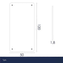 Pannello Fonoassorbente da Soffitto con Kit di 4 Cavetti 120x50 cm Finitura Grigio     