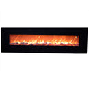 Camino Elettrico da Parete 128x55x14 cm 1500W Effetto Fiamma Sined Stelvio Nero