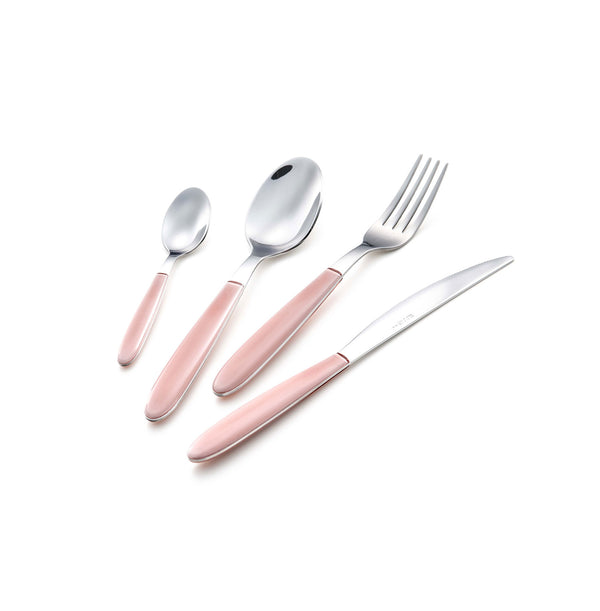 acquista Servizio Set di Posate 24 pezzi in Acciaio Inox Eme Vero Rosa 39