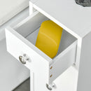Mobiletto a Colonna da Bagno Bianco 17x48x58 cm 