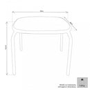 Tavolino Midway 41x41x43,5 h cm in Acciaio Bianco