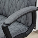 Sedia da Ufficio Girevole con Funzione Dondolo 65x65x102-112,5 cm Altezza Regolabile Grigio