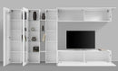 Parete Attrezzata Soggiorno 340x30x180 cm Maruska n°1 Bianco Lucido 