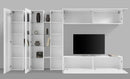 Parete Attrezzata Soggiorno 340x30x180 cm Maruska n°1 Bianco Lucido 