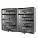 Cassette Postali 42x18x62 cm Artigian 8 Posti con Serratura in Metallo Antracite