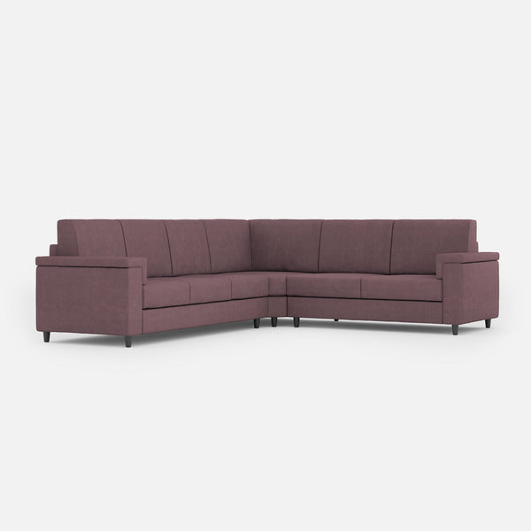 sconto Divano Angolare 6 Posti 286x246x85 cm Marrak in Tessuto Prugna