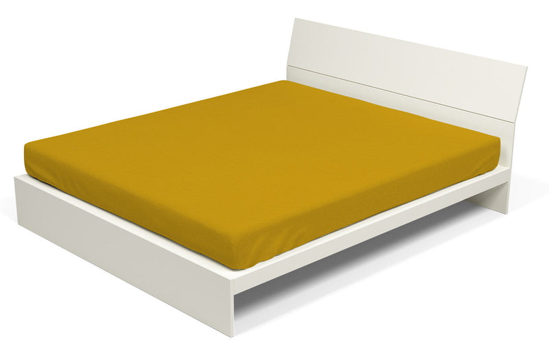 Lenzuolo Sotto con Angoli ed Elastico Tinta Unita Senape