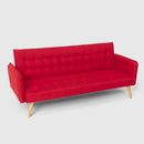 Divano Letto Clic Clac 172x86x80 cm in Tessuto Rosso