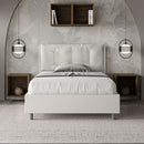 Letto 1 Piazza E Mezzo Imbottito in Similpelle Annalisa Large Bianco Varie Misure