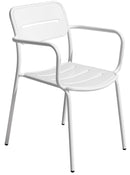 Sedia da Giardino con Braccioli in Ferro Vorghini Augusta Bianca