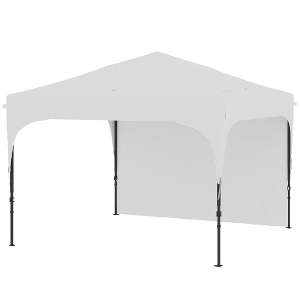 sconto Gazebo da Giardino ad Altezza Regolabile su 3 Livelli 3x3m in Poliestere e Acciaio Bianco
