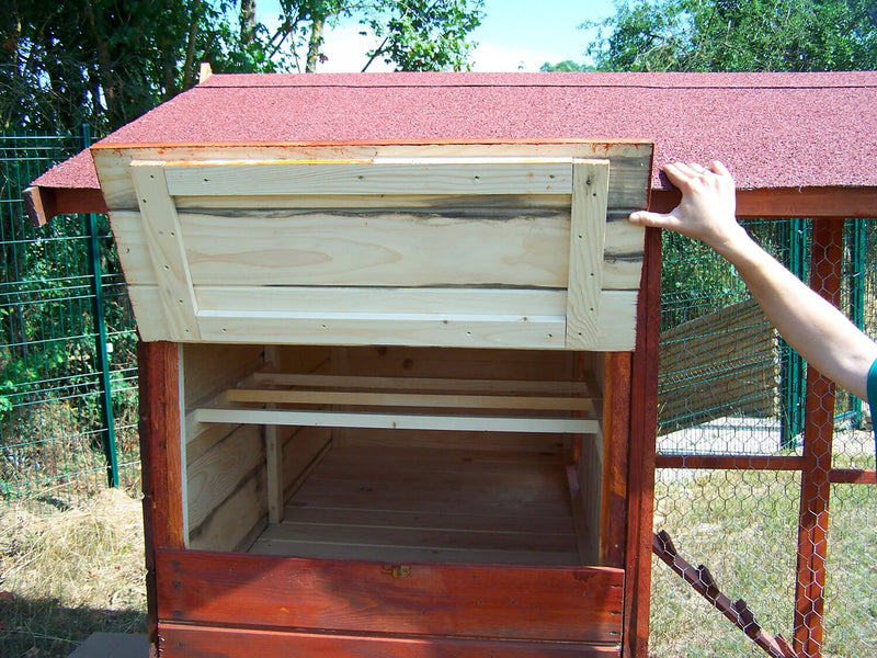 Pollaio da Giardino 175x268x204 cm Per 6-10 Galline in Legno Naturale 