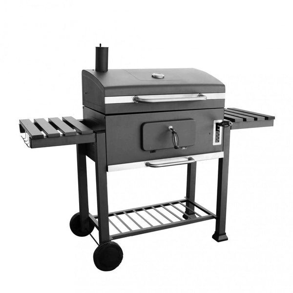 Holzkohlegrill 160x65x107,5 h cm in Black Metal online