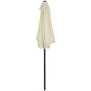 Ombrellone da Giardino 2x2m Rotondo con Palo Centrale in Alluminio Beige