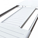 Tavolo Allungabile Maracaibo 160/240x90x76 h cm in Alluminio Bianco