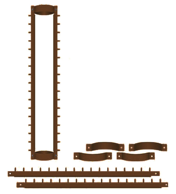 prezzo Diebstahlsicherung mit Stahlspikes für Fallrohre Außen Ø80 mm Braun