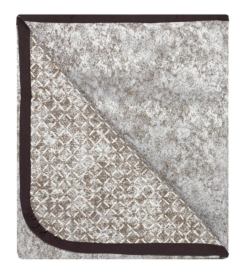 Copridivano con Copri Braccioli in Poliestere e Cotone Marrone Varie Misure