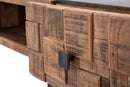 Console Mumbai 118x40x76 cm in Legno di Acacia e in Ferro Marrone e Nero