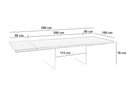 Tavolo Allungabile 200/300x100x76 cm in Rovere Impiallacciato Snooker Naturale