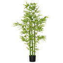 Pianta Artificiale di Bambù H150 cm con Vaso Verde