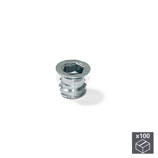 Stecknuss für Senkbohrungen M8 Metrisches Gewinde Zamak verzinkt 100 Stück Emuca prezzo