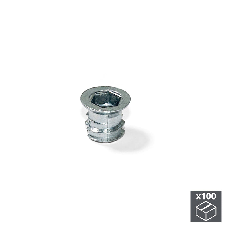 Bussola per Fori Svasati Filettatura Metrica M6 Zama Zincato 100 Pezzi Emuca