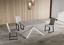 Tavolo Allungabile 120/204x80 cm Niket Cashmere Gambe Bianche      