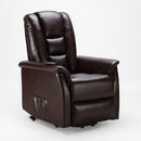 Poltrona Alzapersona Elettrica 1 Motore 68x77x109 cmin Similpelle Marrone Scuro