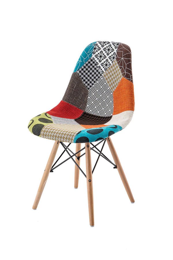 sconto Stuhl aus Patchwork-Stoff 82x47x52cm TFT Patchy Patchwork