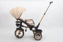 Passeggino Triciclo per Bambini 1-3 Anni Trico Luxury Gold 7 Modalità di Guida Beige