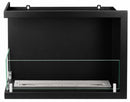Camino a Bioetanolo da Incasso ad Angolo 60x22,4x45 cm Sutri Lato Sinistro Struttura in Acciaio Nero