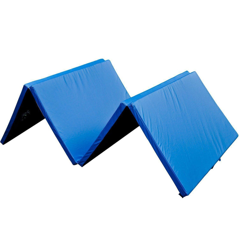 Tappetino Fitness e Yoga Pieghevole Blu 305x122x5 cm 