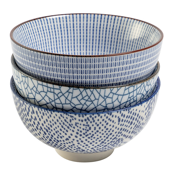 prezzo Set 3 Ciotole Ø11,5x6 cm 280 ml in Porcellana VdE Tivoli 1996 Confusion