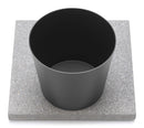 Base con Vaschetta per Fontane con Ghiera Piccola 40x40x5 cm in Cemento Belfer 42/BSE/4 Antracite