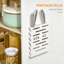 Isola Cucina 3 Ripiani 140x55x91 cm in Legno  e Truciolato Bianco
